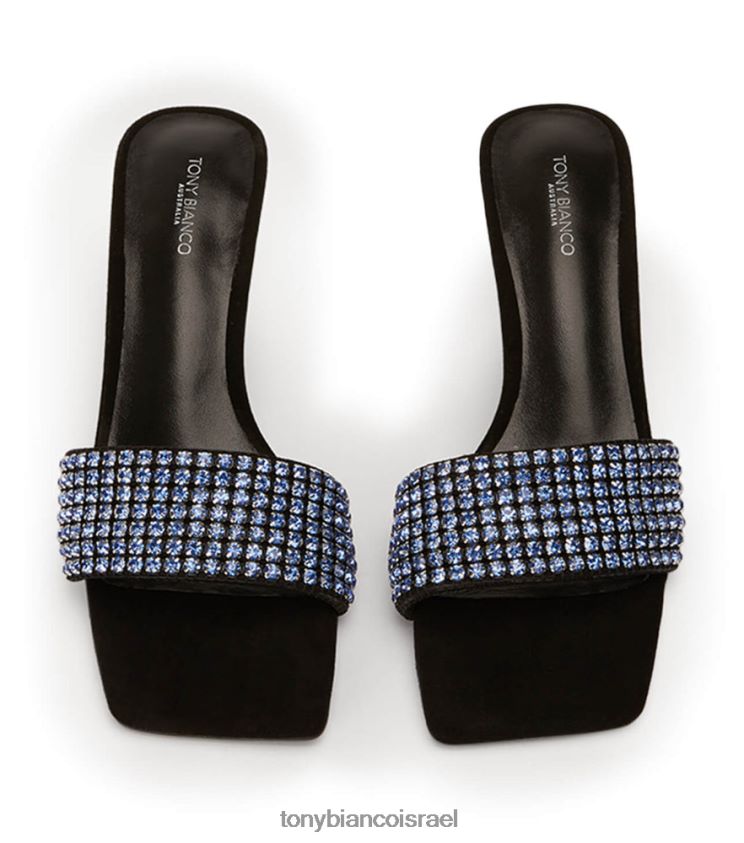 עקבים נמוכים | נשים קריסטל כחול/זמש שחור Tony Bianco עקבי עמוס 8BNR8T291